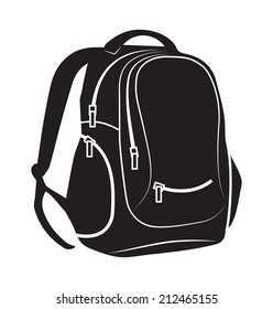 Backpack on white background