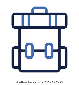 Backpack outline icon. Adventure icon set. Vector illustration isolated on white background.