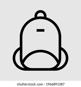 backpack outline icon isolated vector illustration