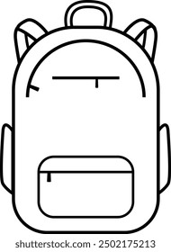 backpack outline icon, backpack travel icon, Travel bag, backpack outline, School Bag