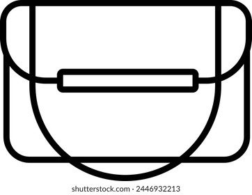 Backpack outline vector icon illustration