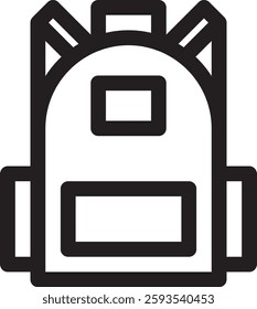 Backpack, paack, ransel for school icon