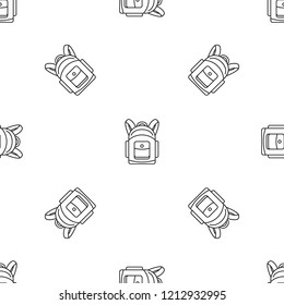 Backpack pattern seamless vector repeat geometric for any web design