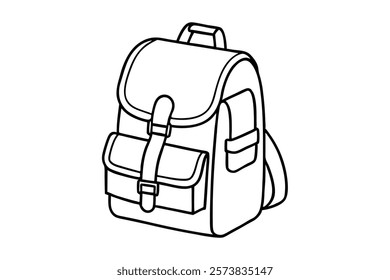 A backpack, ready for exploration vector illustration