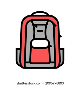 backpack rucksack bag color icon vector. backpack rucksack bag sign. isolated symbol illustration