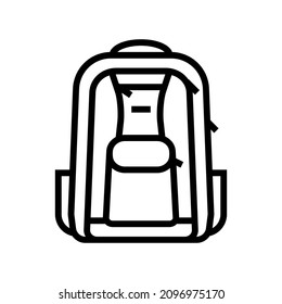 backpack rucksack bag line icon vector. backpack rucksack bag sign. isolated contour symbol black illustration
