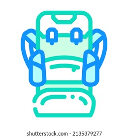 backpack rucksack color icon vector. backpack rucksack sign. isolated symbol illustration