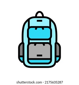 backpack rucksack color icon vector. backpack rucksack sign. isolated symbol illustration