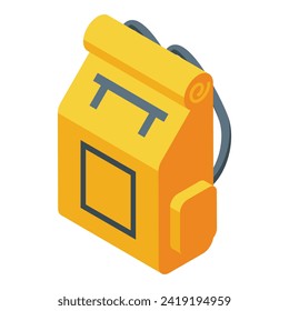 Backpack rucksack icon isometric vector. Courier sack. Trade shop fast