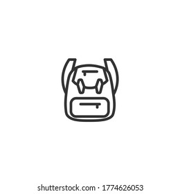 backpack. rucksack. Knapsack. Schoolbag. Sack isolated line icon for web and mobile