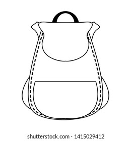 Backpack school accesory isolated cartoon vector illustration graphic design