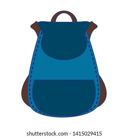 Backpack school accesory isolated cartoon vector illustration graphic design