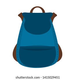 Backpack school accesory isolated cartoon vector illustration graphic design