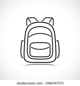 icono de mochila o bolso escolar