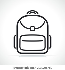 Backpack School Bag Icon Stock Vector (Royalty Free) 2171908781 ...