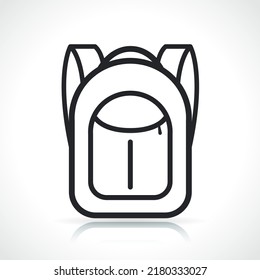 Backpack School Bag Icon Stock Vector (Royalty Free) 2180333027 ...