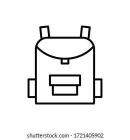 Rucksack Schule Symbol Umriss Stil für Ihr Web-Design, Logo, UI. Illustration.