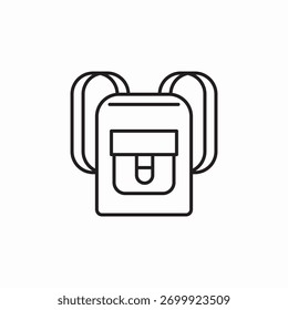 backpack school icon sign vector