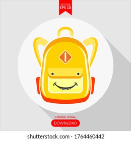 backpack school icon vector design illustration