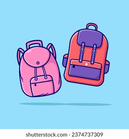 Backpack School, Learn Vector, Illustration, Isolated, Icon