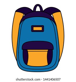 backpack school on white background vector illustration