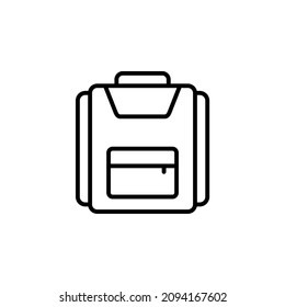 Mochila, Escuela, Rucksack, Icono de la línea Knapsack, Vector, Ilustración, Plantilla de logotipo. Idóneo Para Muchos Fines.