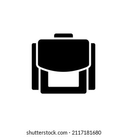 Backpack, School, Rucksack, Knapsack Solid Icon Vector Illustration Logo Template. Suitable For Many Purposes.