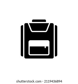 Backpack, School, Rucksack, Knapsack Solid Icon Vector Illustration Logo Template. Suitable For Many Purposes.