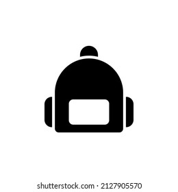 Backpack, School, Rucksack, Knapsack Solid Icon Design Concept For Web And UI, Simple Icon Suitable for Any Purposes.