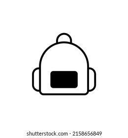 Backpack, School, Rucksack, Knapsack Solid Line Icon Vector Illustration Logo Template. Suitable For Many Purposes.