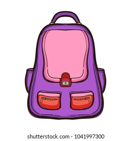 backpack with school supplies