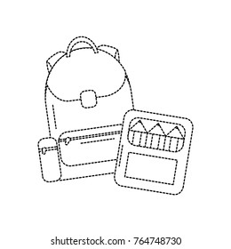 backpack with school supplies icon image