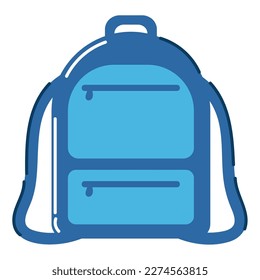 backpack school supply icon isolated
