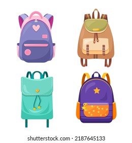 Backpack for school, travel, and a casual lifestyle. Vector illustration