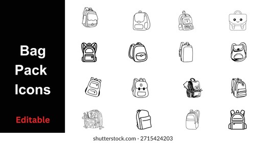 Mochila para la escuela y el viaje aislado sobre fondo blanco