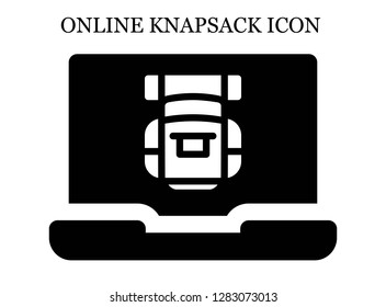 Backpack search icon. Editable Backpack search icon for web or mobile.