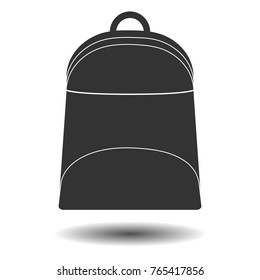 backpack with shadow. Logo