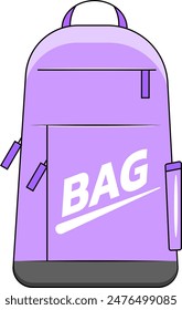 backpack shcool is purple vector