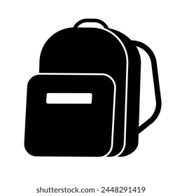 Icono de silueta de mochila. Icono de mochila. Vector.