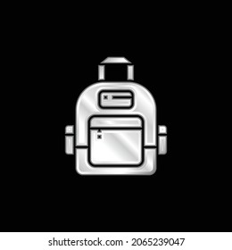 Rucksack-Symbol aus silbernem Metall