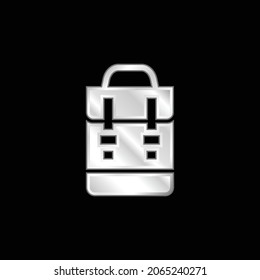 Rucksack-Symbol aus silbernem Metall