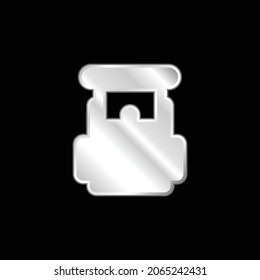 Rucksack-Symbol aus silbernem Metall