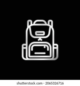 Rucksack-Symbol aus silbernem Metall