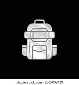 Rucksack-Symbol aus silbernem Metall