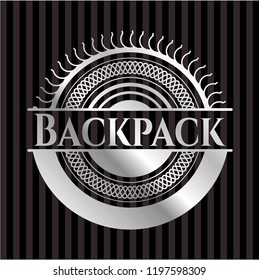 Backpack silver shiny emblem
