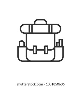 Backpack. simple flat vector icon illustration
