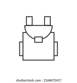 Rucksack-Symbol mit einfacher Lineareinrichtung