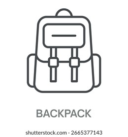 Mochila Estilo Simples Design Contorno Símbolo Ilustração
