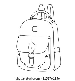 backpack, sketch, outline