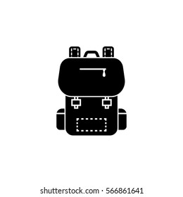 Backpack solid icon, Education and school element, school bag vector graphics, a filled pattern on a white background, eps 10.